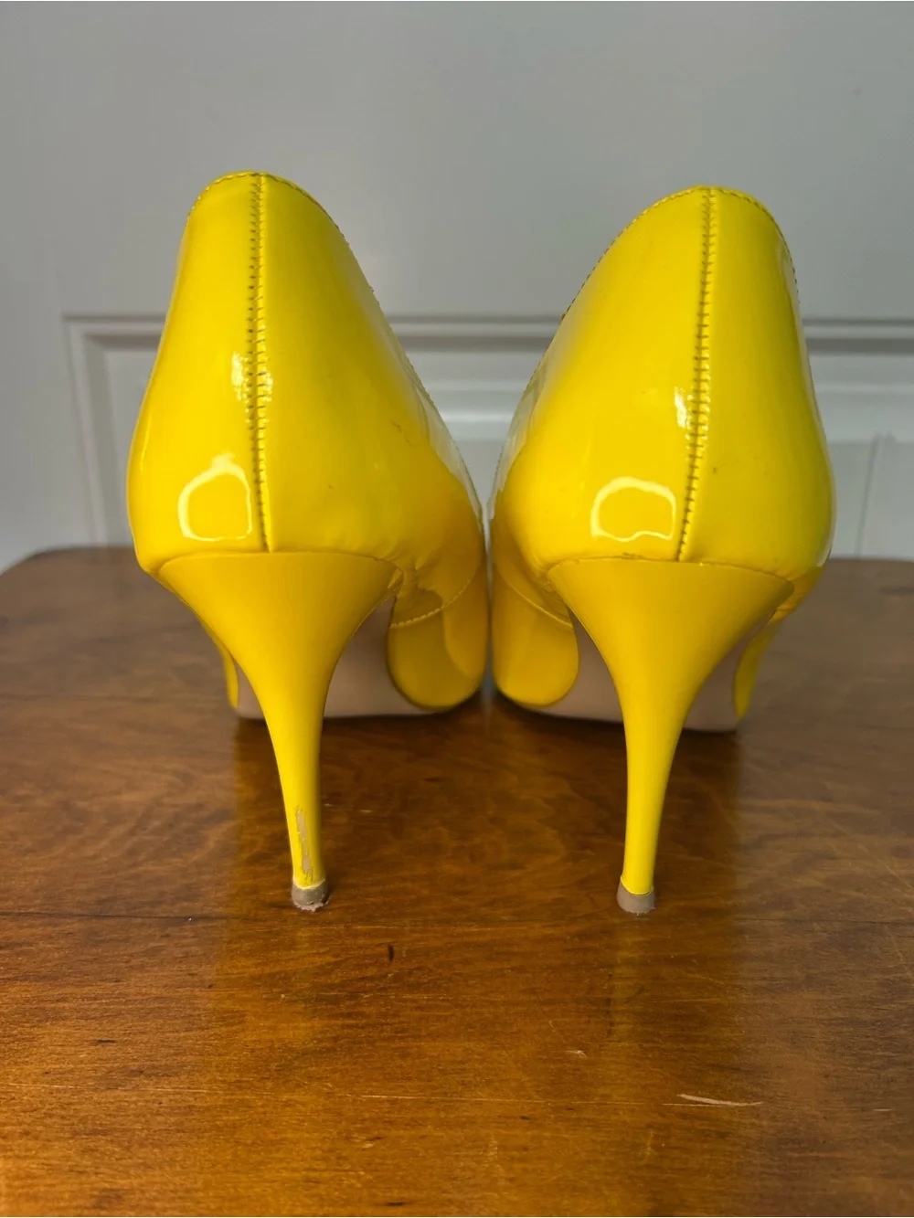 Madden Girl Yellow Patent Pointed-Toe Stiletto Pumps size 11